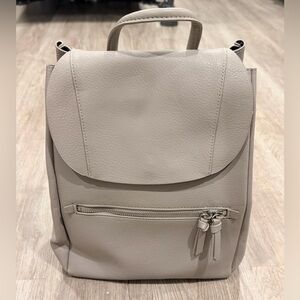 Minimalist Zara Basics Light Gray Women's Backpack Purse